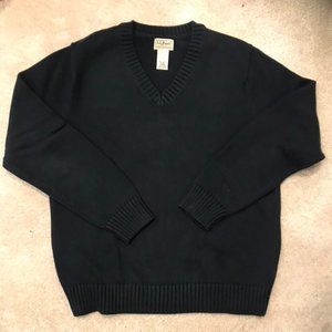 LL Bean Double LL Cotton Sweater, Navy
